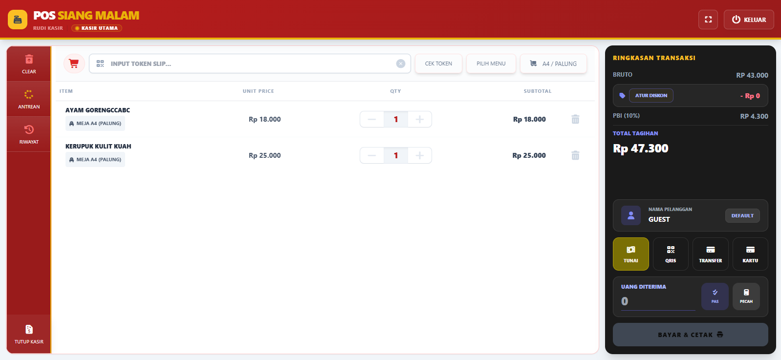 Sistem Kasir / POS & Station Order